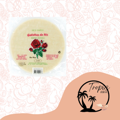 Galette de Riz Ronde Ø22cm - Red Roses - 200g