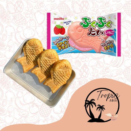 Gaufrette Taiyaki Saveur Choco&Fraise - Meito - 16,5g - DLUO 05/25