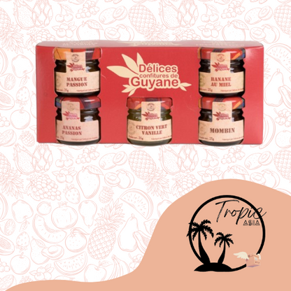 Coffret 5 minis Confitures - Délices de Guyane - 5x25g